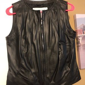 Real leather vest